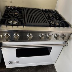 Viking 36”Wide Dual Fuel Range Stove With Griddle 
