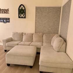 Sectional With Ottoman And Single Sofa Chair