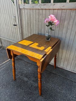 Vintage Drop Leaf Solid Wood Table