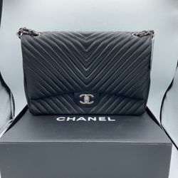 Chanel Chevron Double Flap Large
