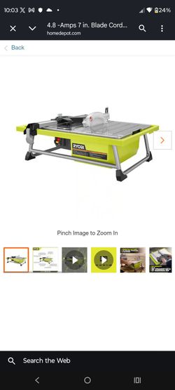 Ryobi ceramic table saw