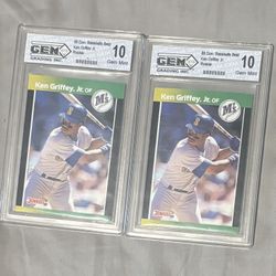 1989 DONRUSS KEN GRIFFEY JR. (ROOKIE CARD) GRADED 10