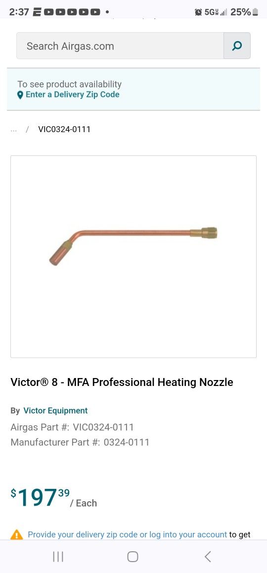 Victor Heeating Nozzle MFA Series Size 8