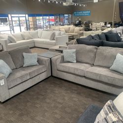 Light Gray Modern Sofa Set 