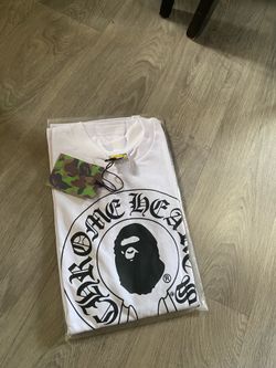 White chrome hearts bape shirt