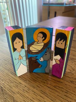 Nativity Set handmade Nativity triptych - Triptico Nacimiento