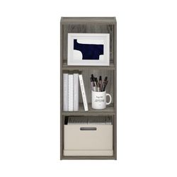 NEW 3-Tier Cube Bookshelf Storage Gray