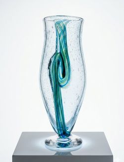 Hand blown  glass vase