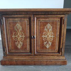 Vintage wood end table 27" square...storage