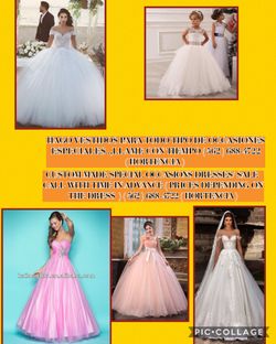 CUSTOM MADE SPECIAL OCCASIONS DRESSES/ & FOR SALE