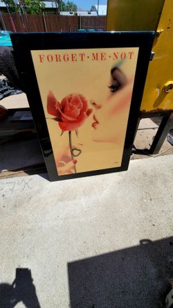 Forget me not acrylic  poster
