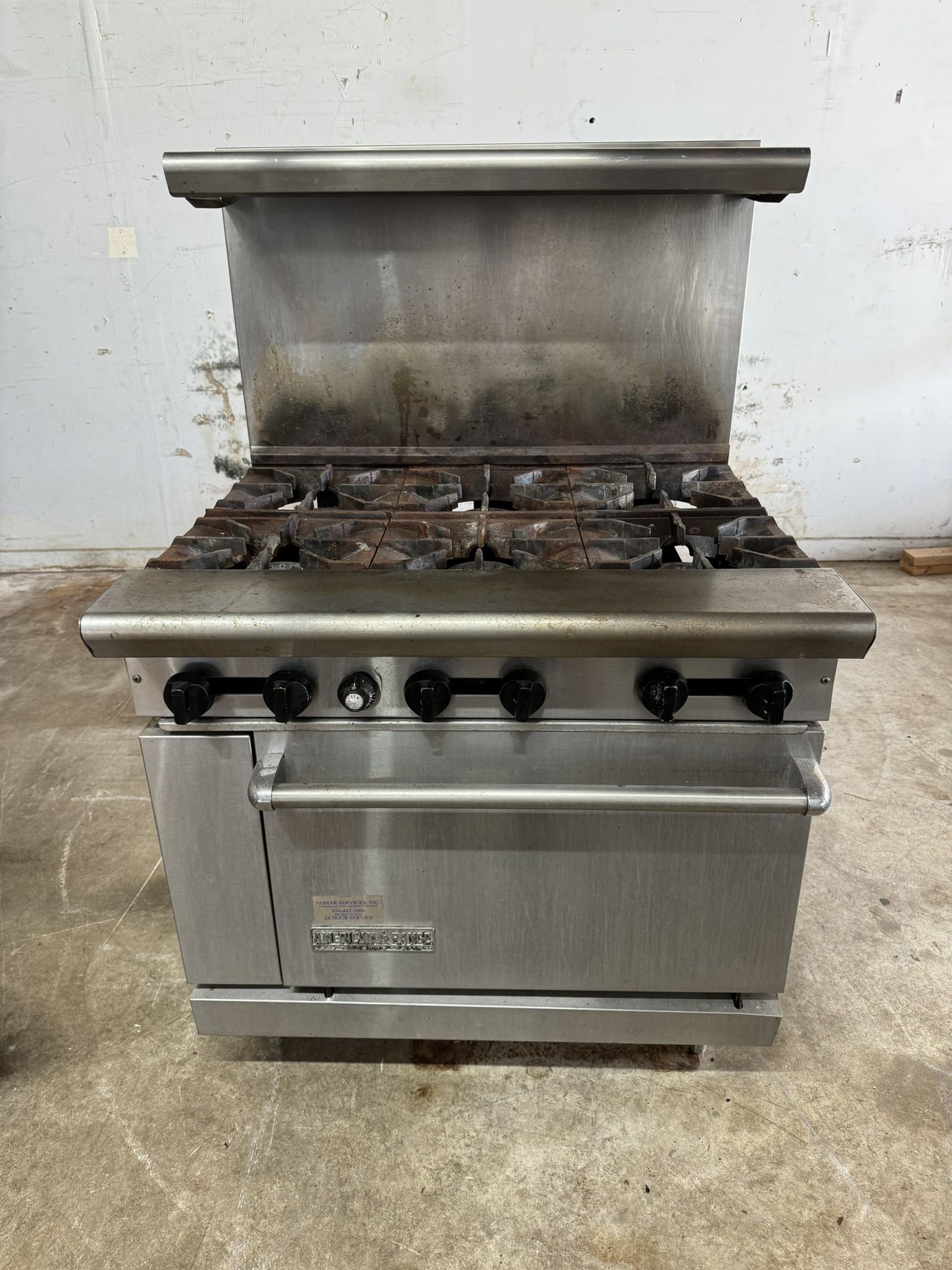 American Range 6 Burner Range With Oven