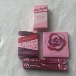Mary Kay Lip Balm, liquid lip set, lip crayons and eye shadows (all)