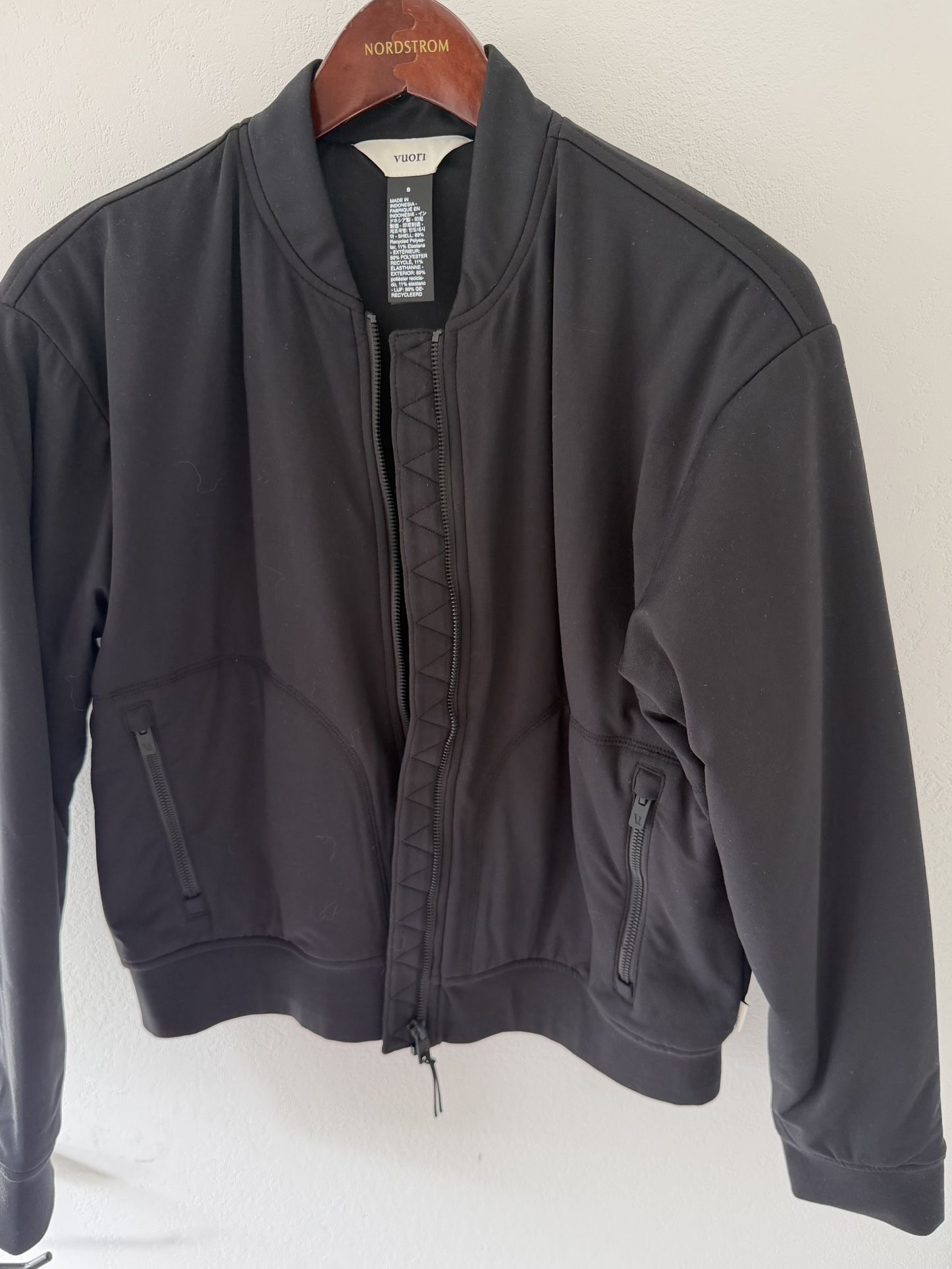 Vuori Black Halo Basin Bomber Jacket
