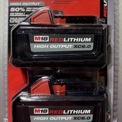 Milwaukee 2 Pack 6.0 Battery 