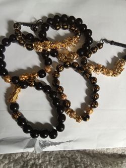 Feng Shui Obsidian Bracelet  Attracts  Wealth New