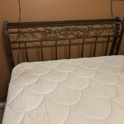 Queen Size Metal Sleigh Bed
