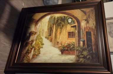Oversized Tuscan-Style Framed Wall Art – 59” × 47”