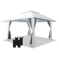 Crown Shades  13x13 Ft Gazebo Shelter W/4 Mosquito Net 