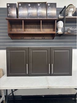 2 Shelf Wall Mounted Garage Cabinet