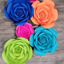 Color Paper Flowers