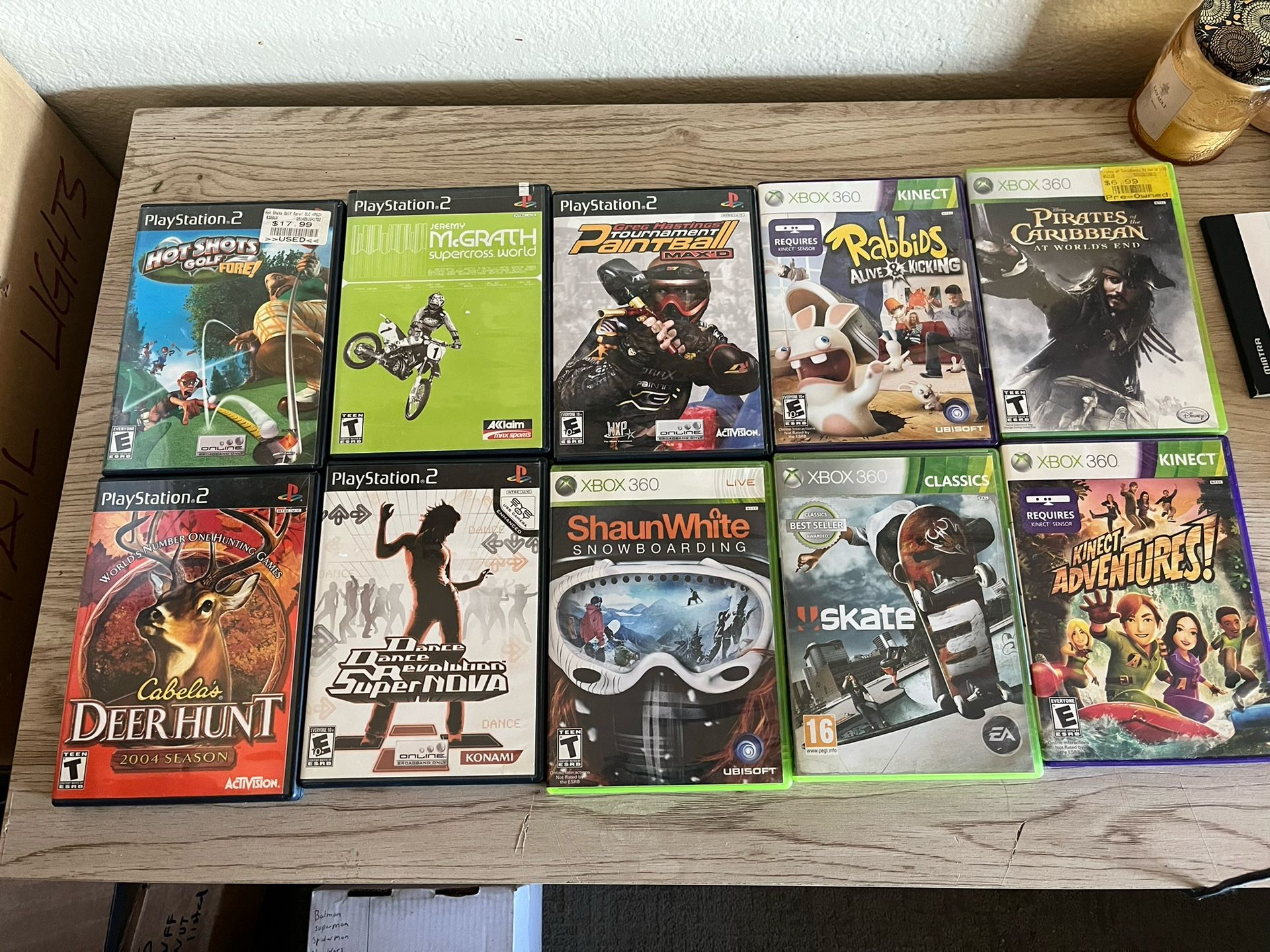 10- Various VIDEO GAMES - Xbox 360 & PS2