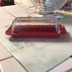 Good Cook Butter Dish W/ Glass Top. $4.