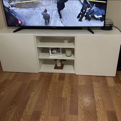 White Tv Stand Good Condition