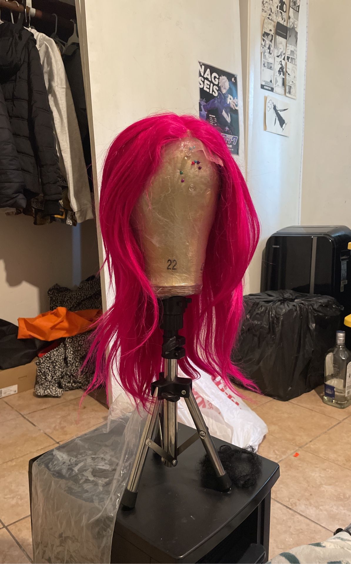 Hot Magenta, 4 X 4 Lace Wig