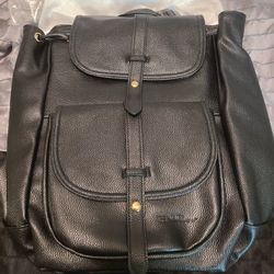 Black Leather Bella Russo Backpack (Brand New)
