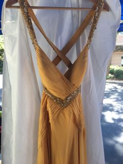 Yellow formal gown Sz 2