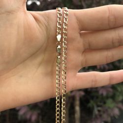 10k Diamond Cut Curb Chain