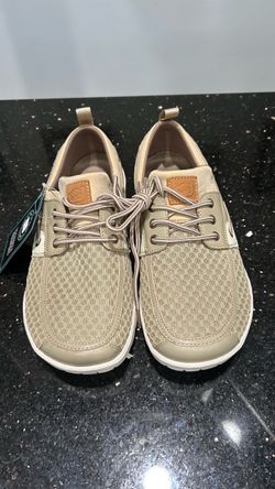 Tan Mesh Lace-Up Casual Sneakers