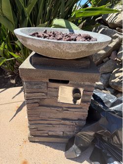 2 Fire Bowls With Propane Tanks