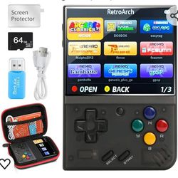 Miyoo Mini Plus,Retro Game Console with 64G TF Card,Support 10000+Games,3.5-inch Portable Rechargeable Open Source Video Game Console Emulator with St