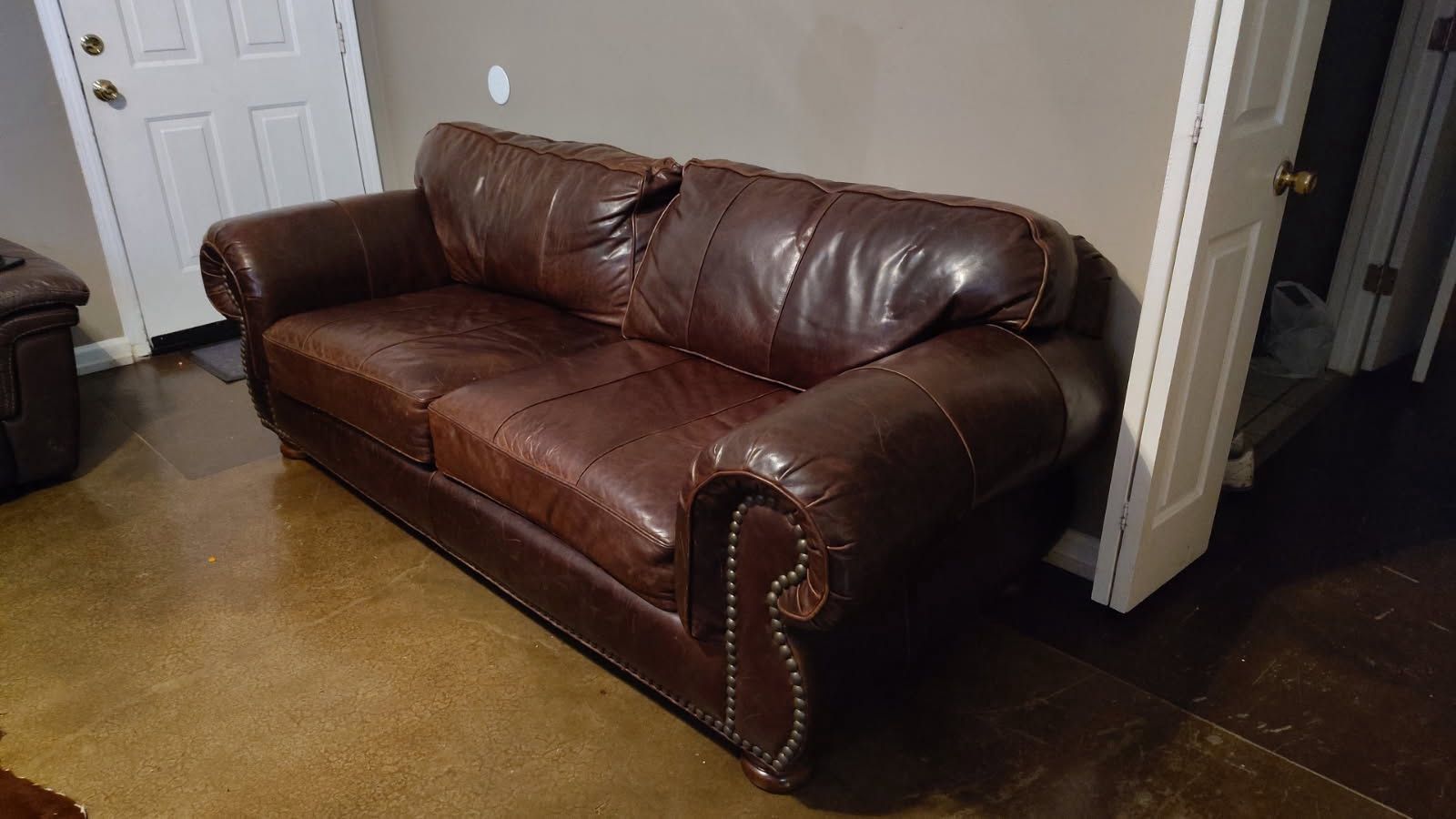 Leather Couch Brown