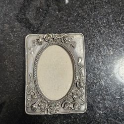 Vintage Pewter Frame Roses