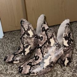 Snake Print Boots