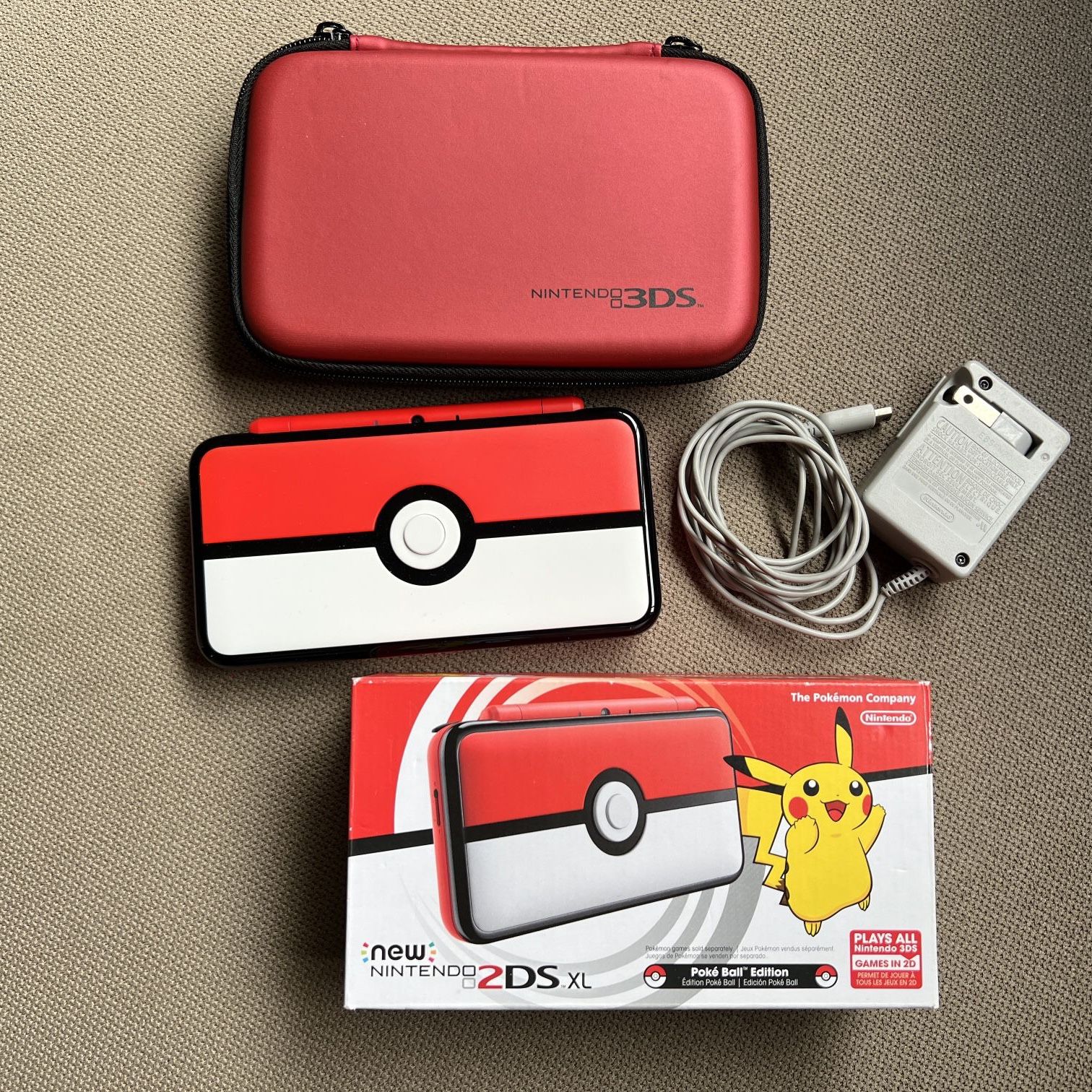 New Nintendo 2DS XL PokeBall Edition - Complete with Box - US Version