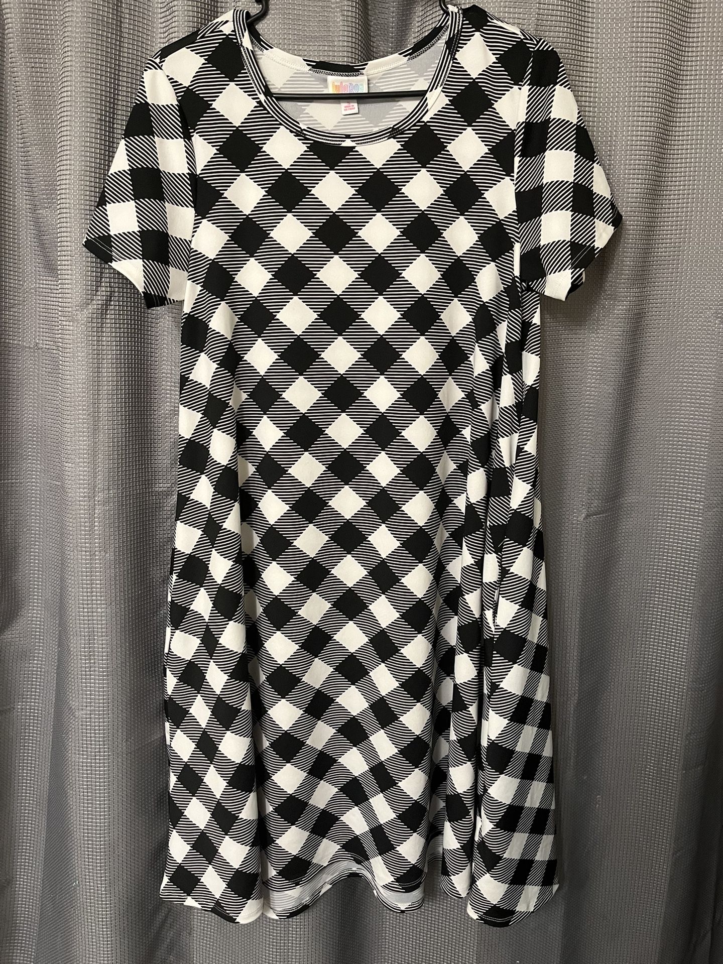 Lularoe Checkered Babydoll Dress 