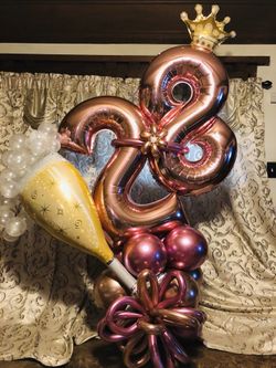 🎈🎈🎈Birthday Chrome Balloon Bouquet 🎈🎈🎈