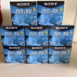 New Sony DVD+RW 10 Pack