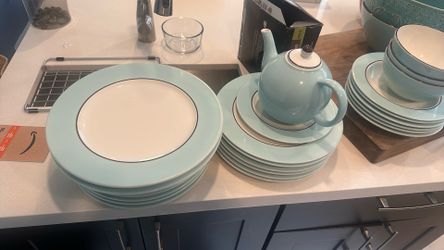 Pagnossin Ironstone Plate Set - Valued Over $2k