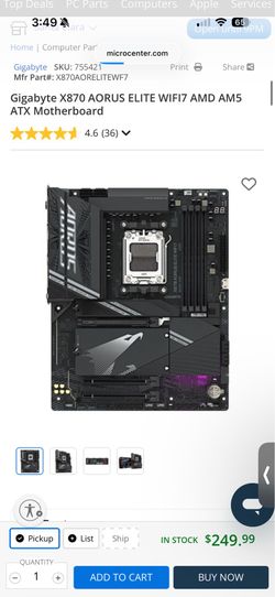 Gigabyte x870 Aorus elite wifi7 AM5