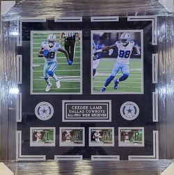 Cowboys CeeDee Lamb Custom-Framed SpellBound Cards Display Piece