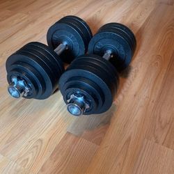 105 lbs (2x52.51bs) Dumbbells, used, in great condition, Adjustable dumbbells
