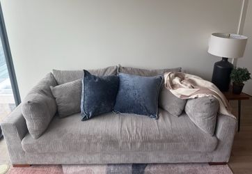 Moving sale! Soft gray comfy couch almost free $100 as we need to move