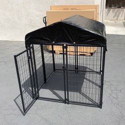 (NEW) $170 Heavy-Duty Kennel with Cover (4 x 4 x 4.5 FT) Dog Cage Crate Pet Playpen