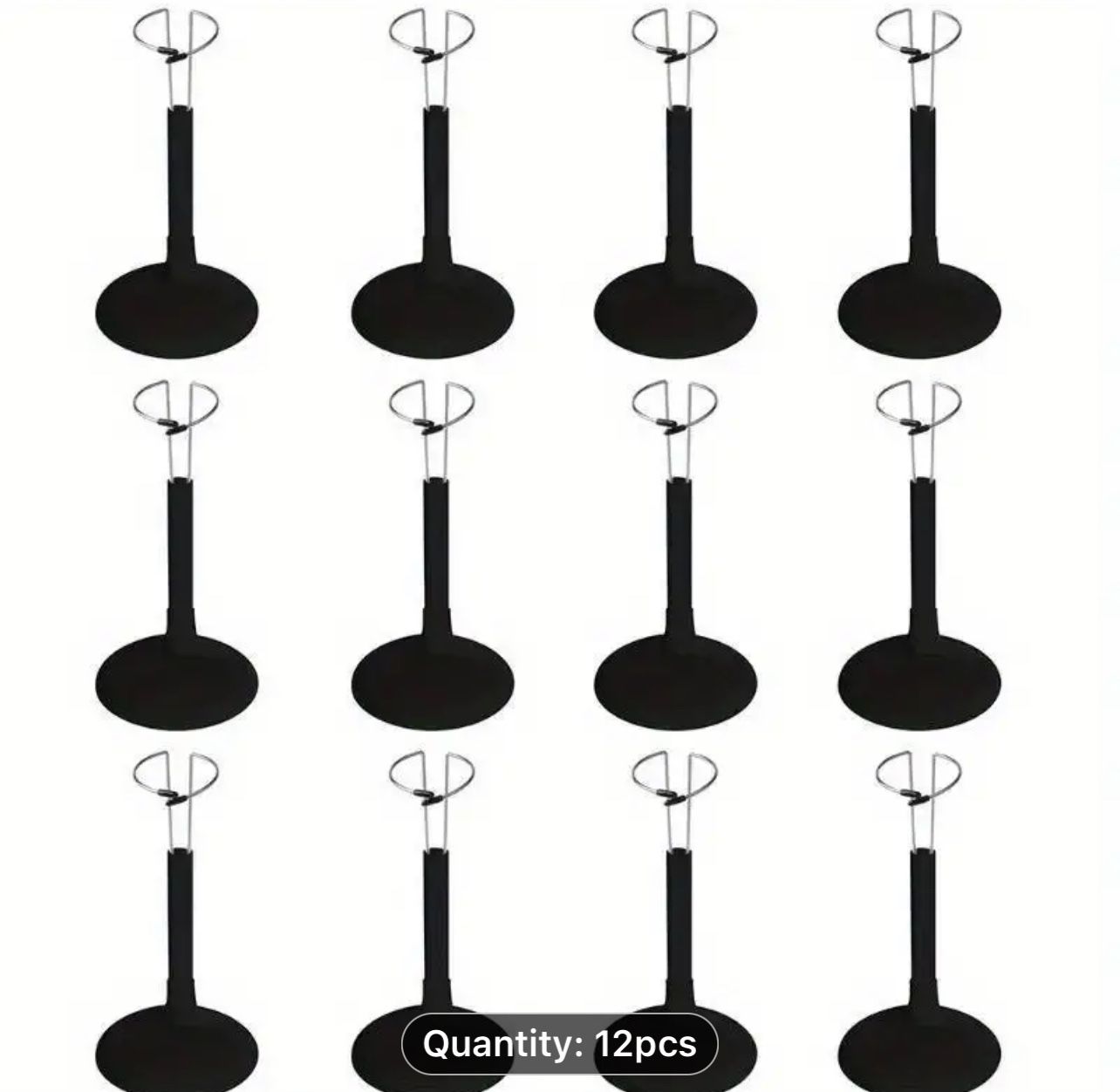  12pcs WIDE WAIST Action Figure DISPLAY STANDS 1/6 Action Figure Doll Plastic Metal Doll Display Stand With Plastic Base