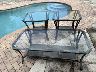 Patio Table Set. 3 Pieces